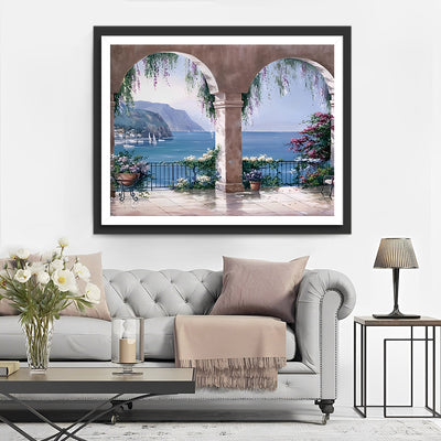 Paysage Marin Broderie Diamant