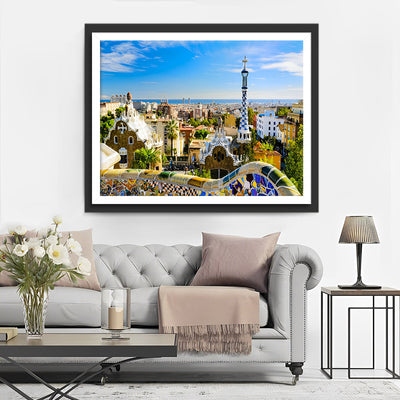 Paysage Urbain Vue du Ciel Broderie Diamant