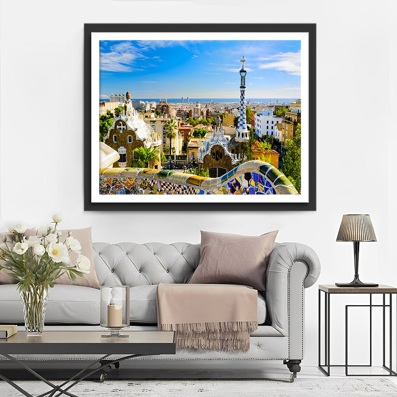 Paysage Urbain Vue du Ciel Broderie Diamant
