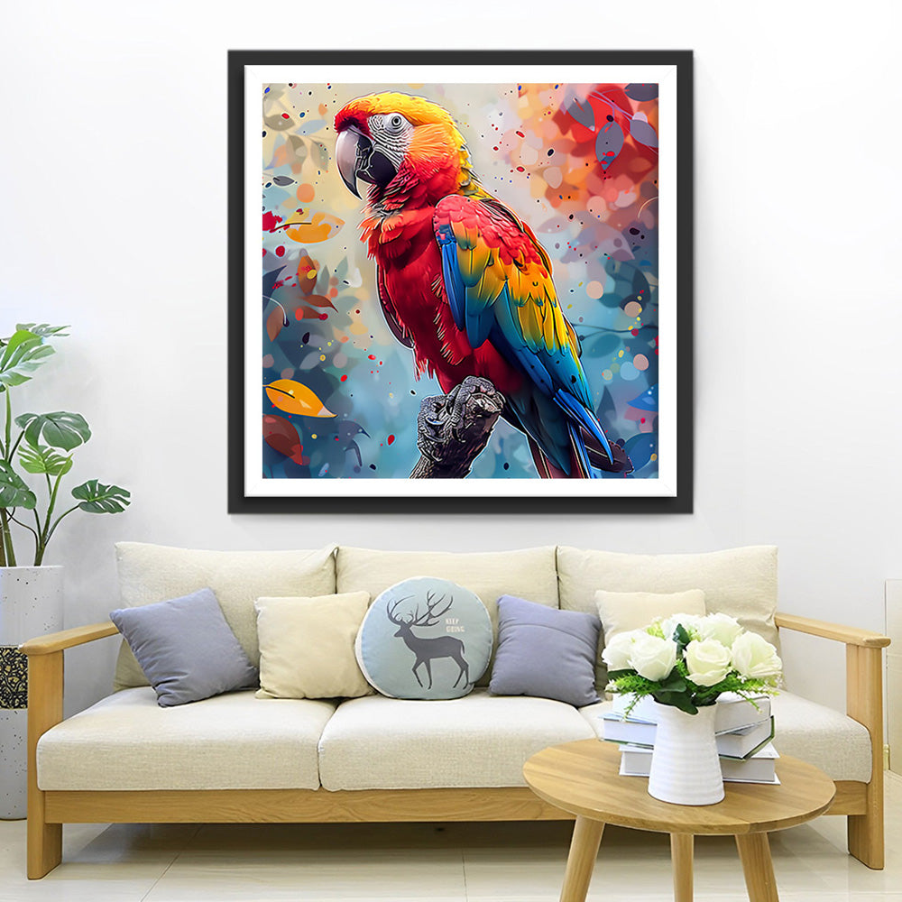 Perroquet Coloré Magnifique Broderie Diamant