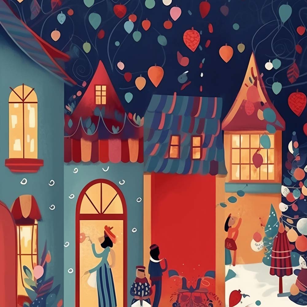 Personnages de Dessin Animé Joyeux Noël Broderie Diamant