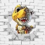Petit Dinosaure Sortant du Mur Broderie Diamant