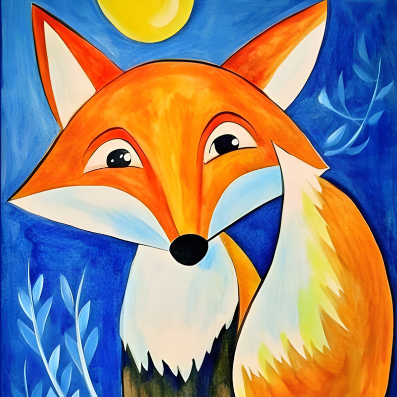 Petit Renard Orange Broderie Diamant