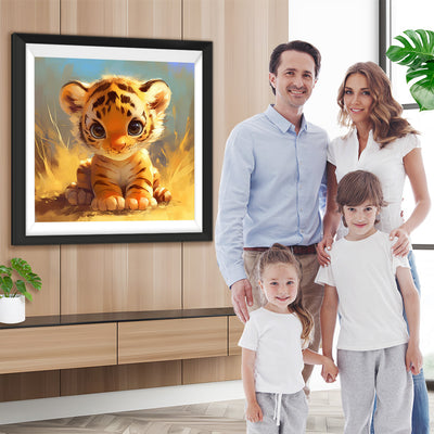 Petit Tigre Animé Broderie Diamant