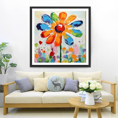 Petite Fleur Arc-en-Ciel Broderie Diamant