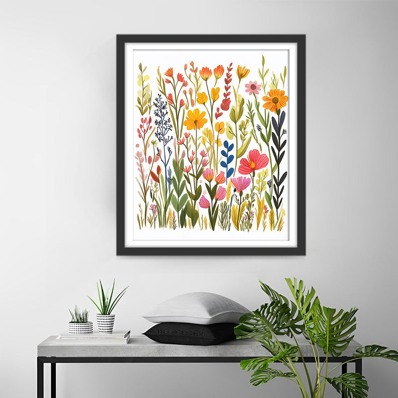 Petites Fleurs Simples Broderie Diamant