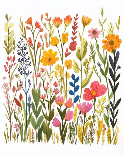 Petites Fleurs Simples Broderie Diamant