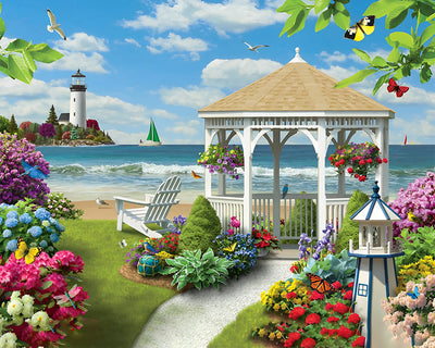 Phare Côtier et Jardin Broderie Diamant