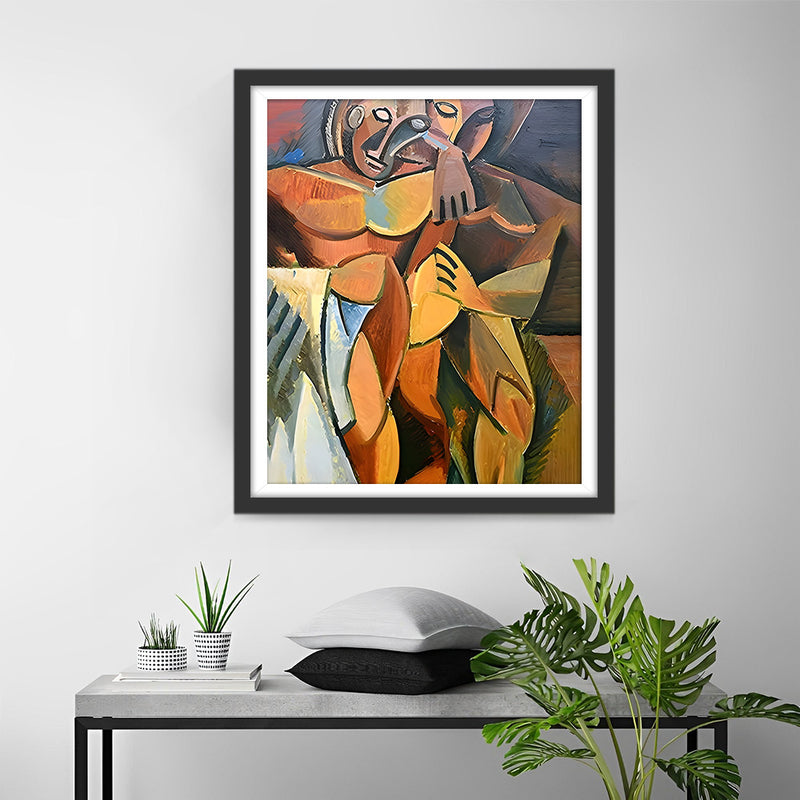 Picasso, Femme Nue aux Mains Levée s Broderie Diamant
