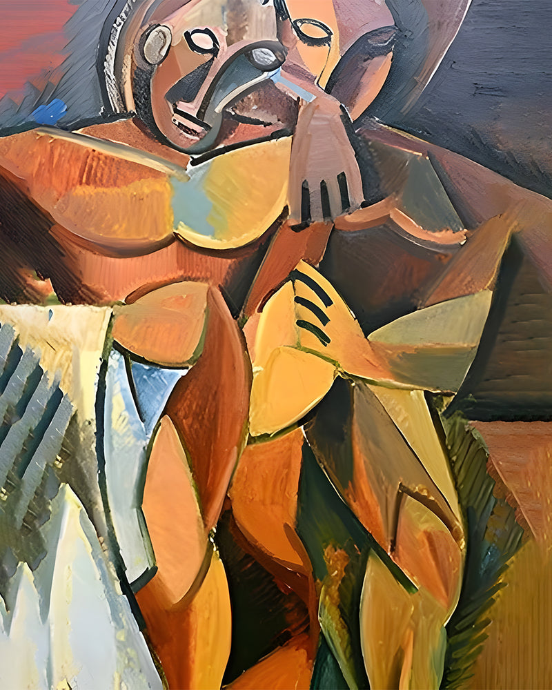 Picasso, Femme Nue aux Mains Levée s Broderie Diamant