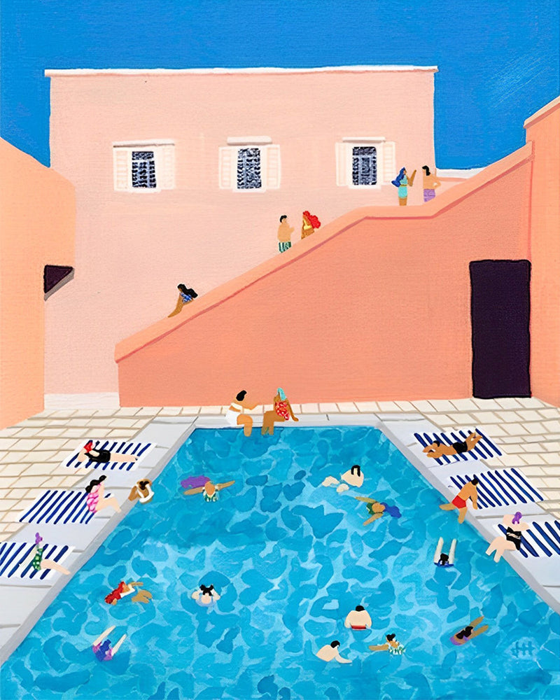 Piscine Exterieure Broderie Diamant