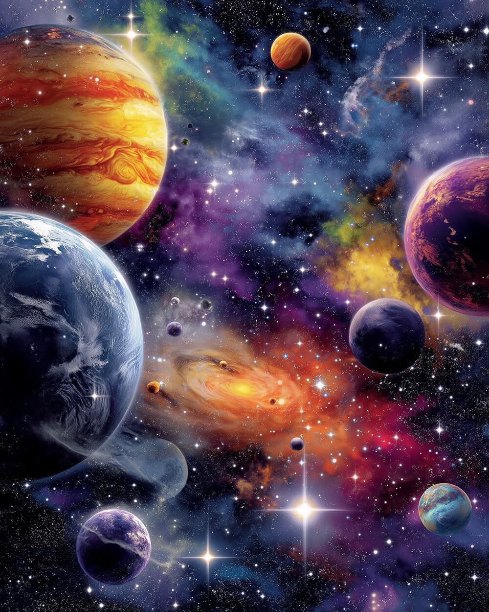 Planètes Mystérieuses et Magnifiques Broderie Diamant
