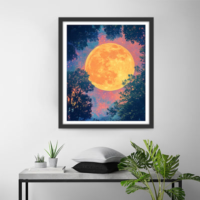 Pleine Lune Dorée Broderie Diamant