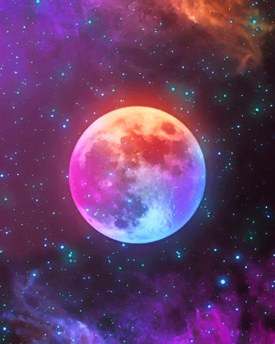 Pleine Lune Violette Broderie Diamant