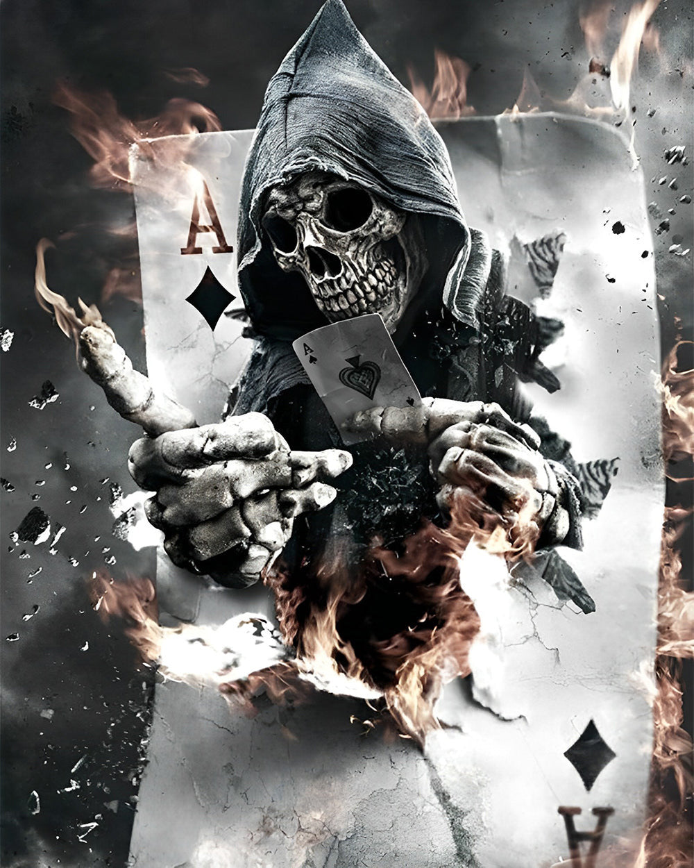 Poker Diamant Un Squelette Broderie Diamant