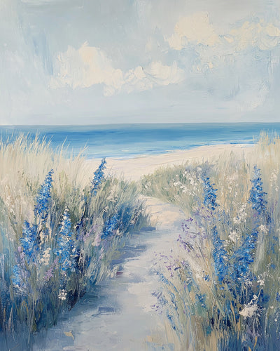 Prairie au Bord de la Mer Broderie Diamant