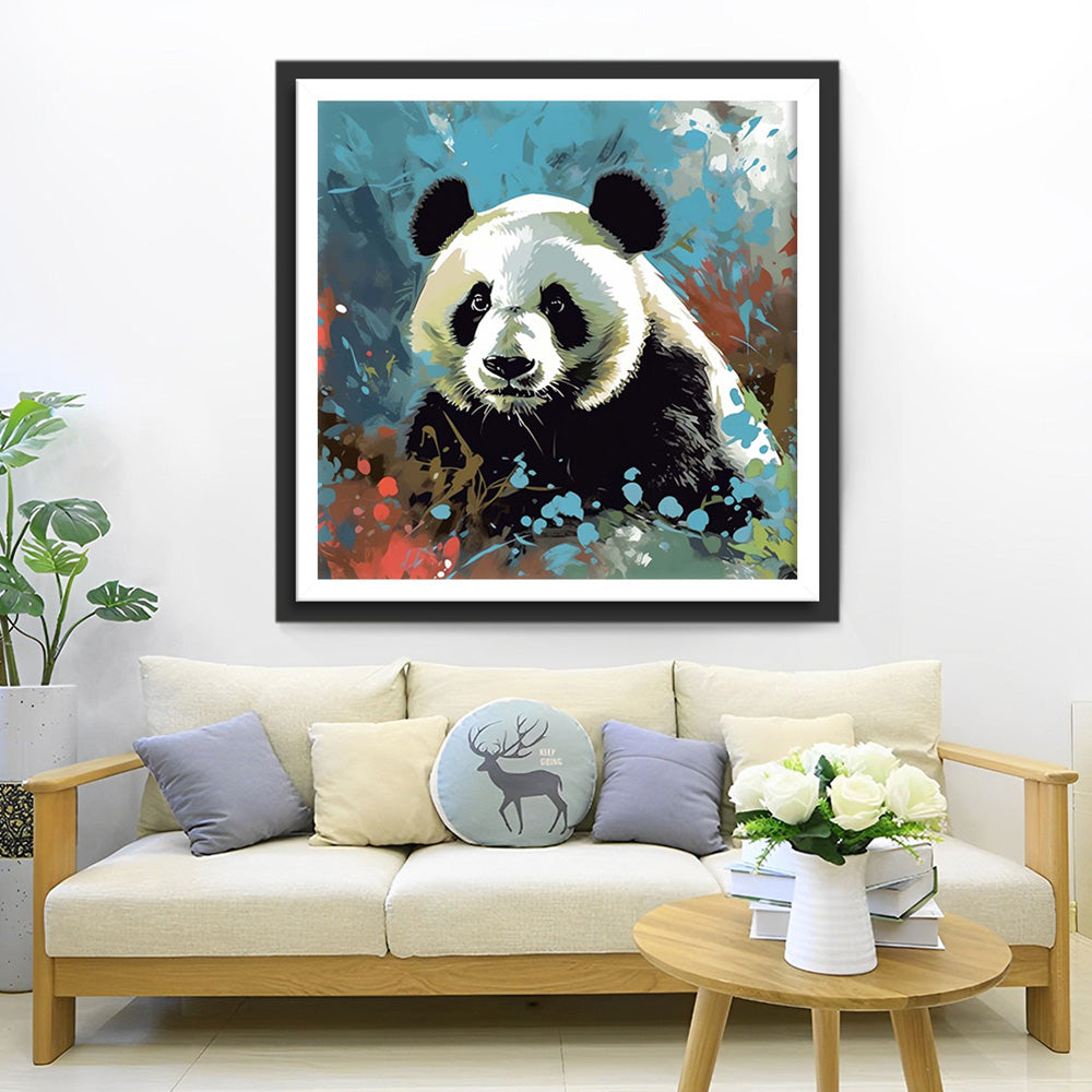 Regard de Panda Broderie Diamant