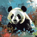 Regard de Panda Broderie Diamant
