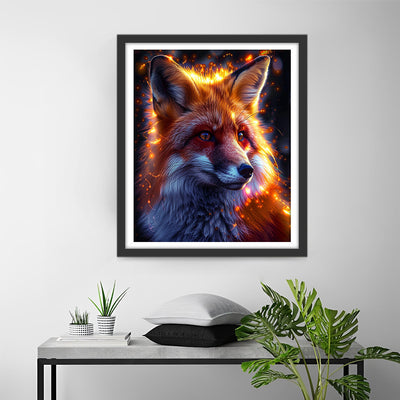 Renard Lumineux Broderie Diamant
