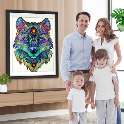 Renard Multicolore Broderie Diamant