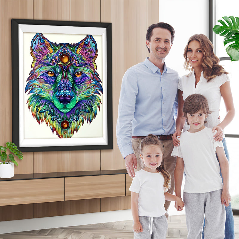 Renard Multicolore Broderie Diamant