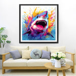 Requin Effrayant Broderie Diamant