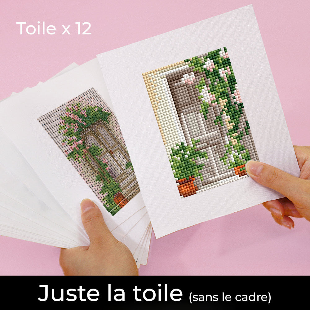 Rêves de Fenêtres Florales 12 Pièces – Kit de Broderie Diamant Mini