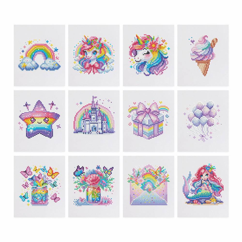 Rêves de Licorne Féeriques 12 Pièces – Kit de Broderie Diamant Mini
