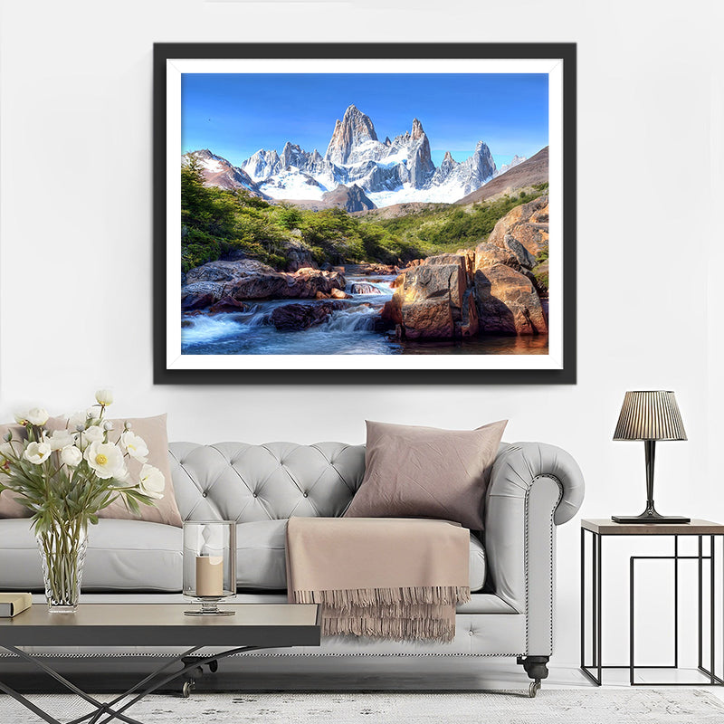 Rivières et Montagnes Magnifiques Broderie Diamant