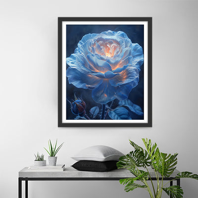 Rose Blanche Fantaisie Broderie Diamant