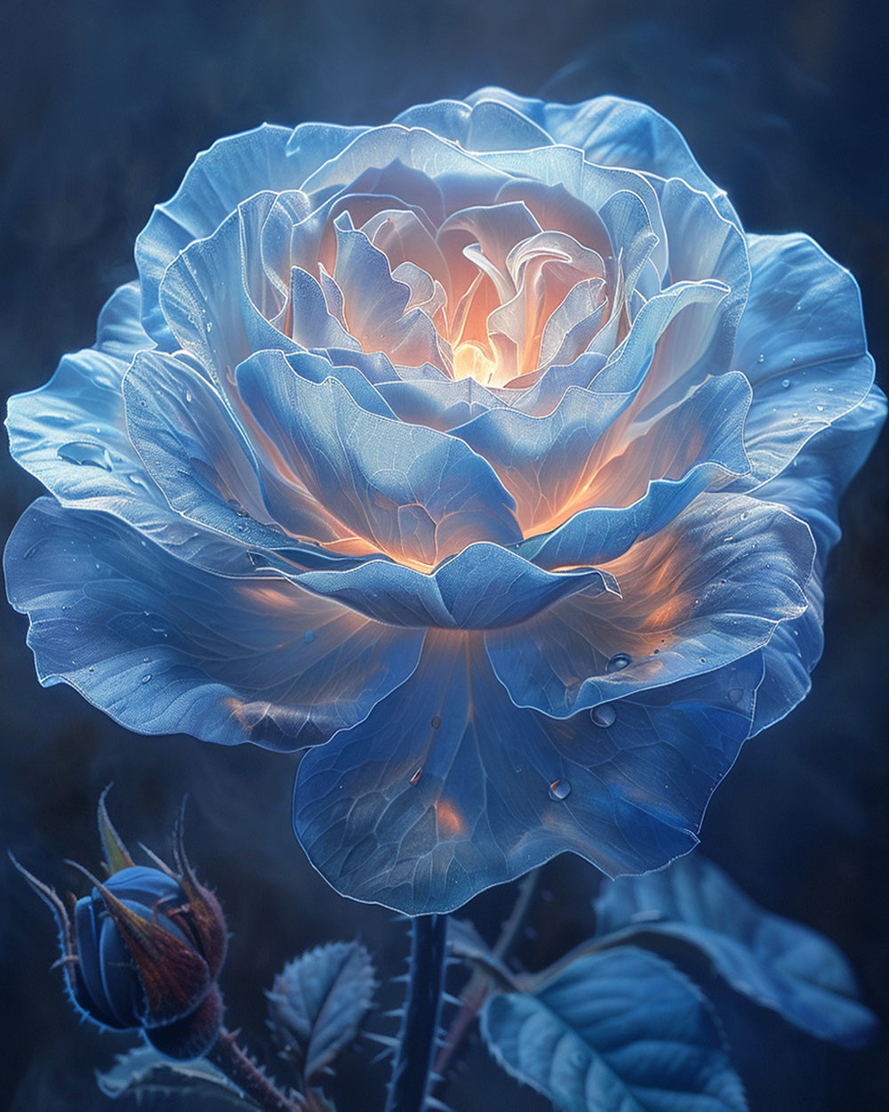 Rose Blanche Fantaisie Broderie Diamant