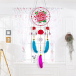 Rose Rouge Kit de Broderie Diamant 2D Plate - Attrape-rêve à Suspendre