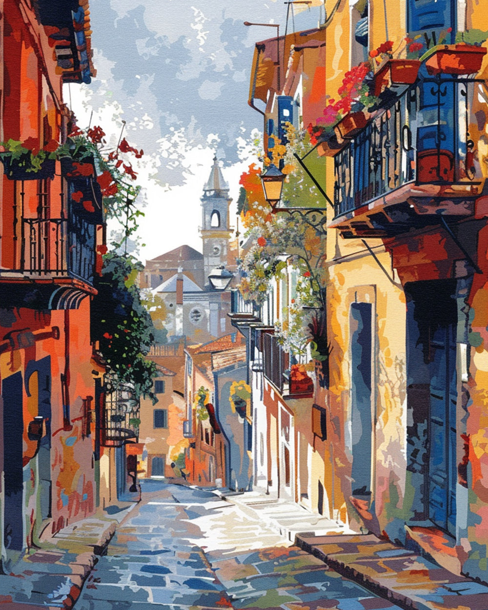 Ruelle entre les Immeubles de la Ville Broderie Diamant