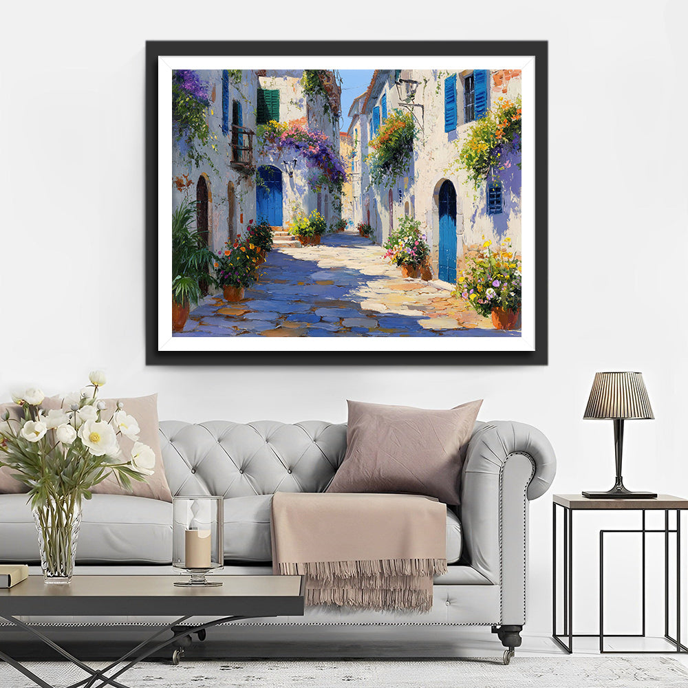 Ruelle Style Méditerranéen Broderie Diamant