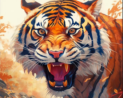 Rugissement du Tigre Broderie Diamant