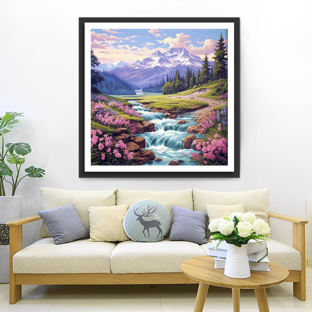 Ruisseau de Montagne Broderie Diamant