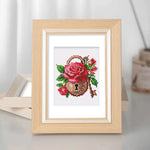 Saint–Valentin Rouge Romantique 12 Pièces – Kit de Broderie Diamant Mini