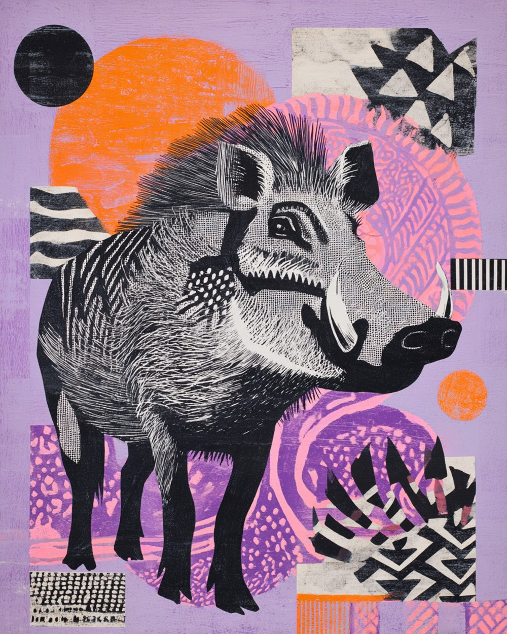 Sanglier Broderie Diamant