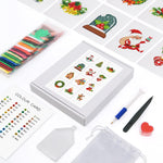 Scène de Noël Festive 12 Pièces – Kit de Broderie Diamant Mini