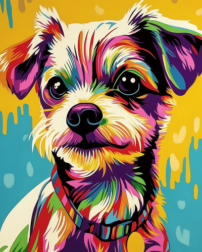 Schnauzer Souriant Broderie Diamant