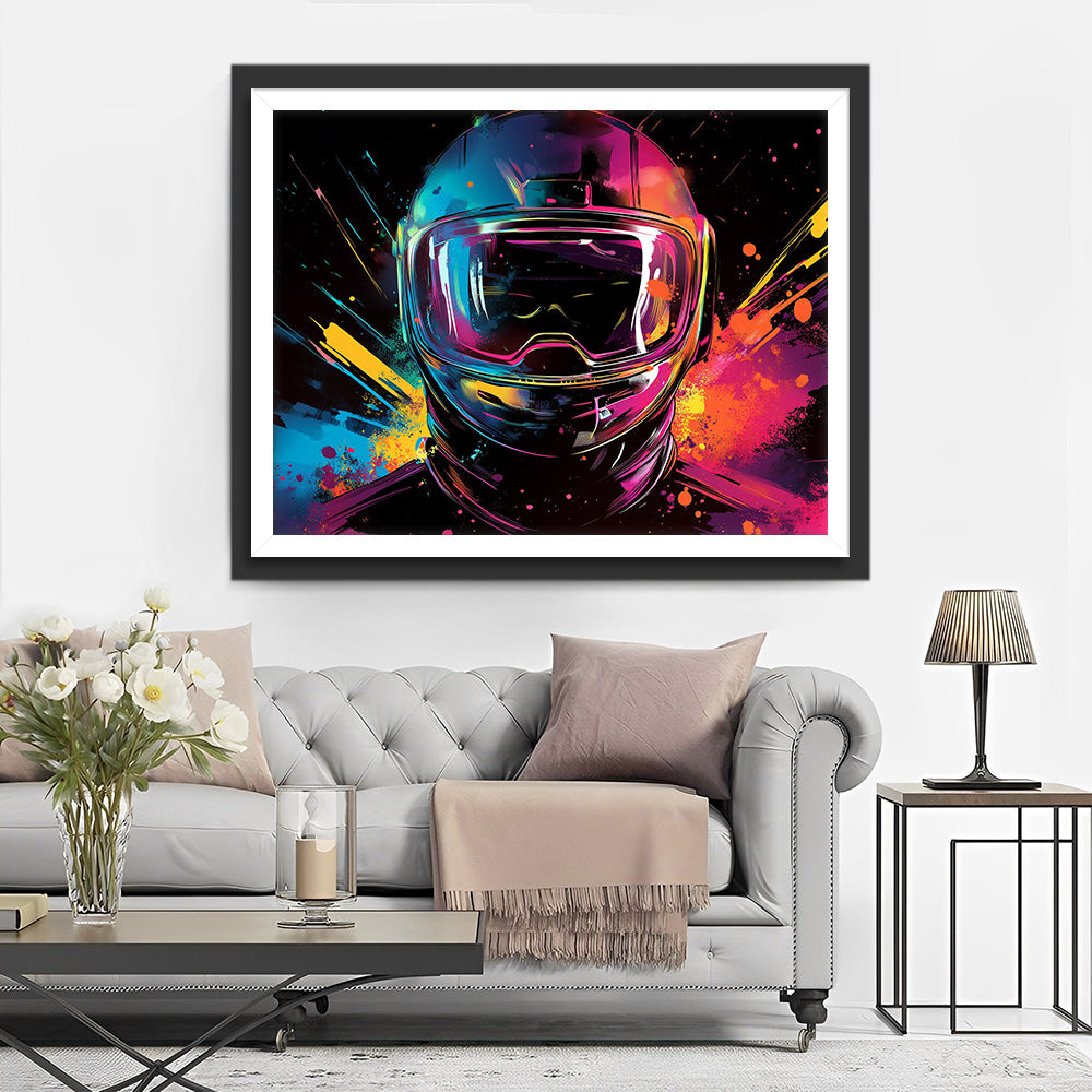 Soldat de l'Espace dans le Noir Broderie Diamant