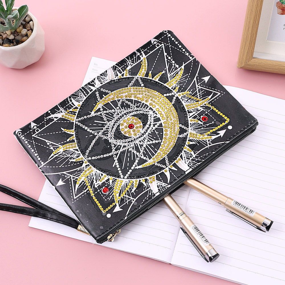 Soleil, Lune et Étoiles Broderie Diamant Sac Poignet