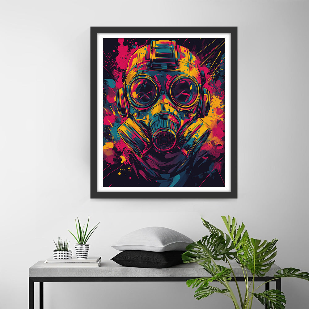 Space Marine avec Masque à Gaz Broderie Diamant