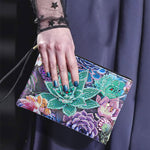 Succulentes Vigoureuses Broderie Diamant Sac Poignet