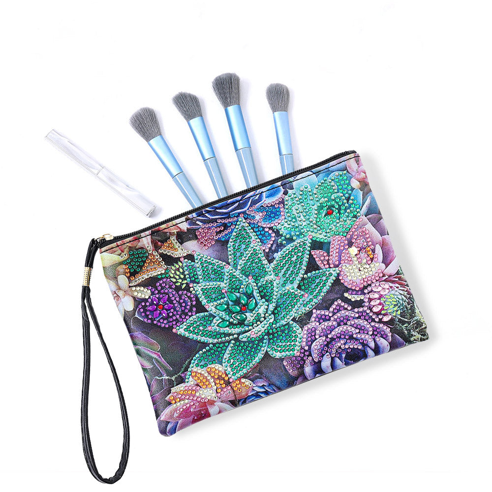 Succulentes Vigoureuses Broderie Diamant Sac Poignet