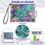 Succulentes Vigoureuses Broderie Diamant Sac Poignet
