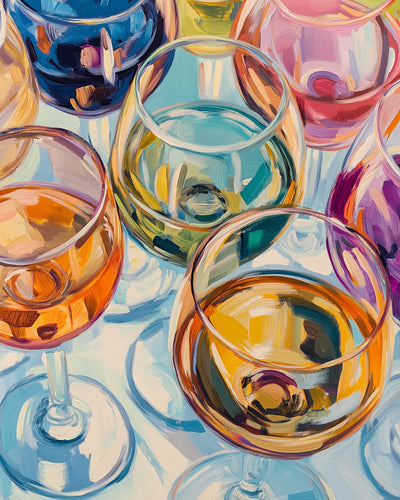 Tasses en Verre de Couleurs Variees Broderie Diamant