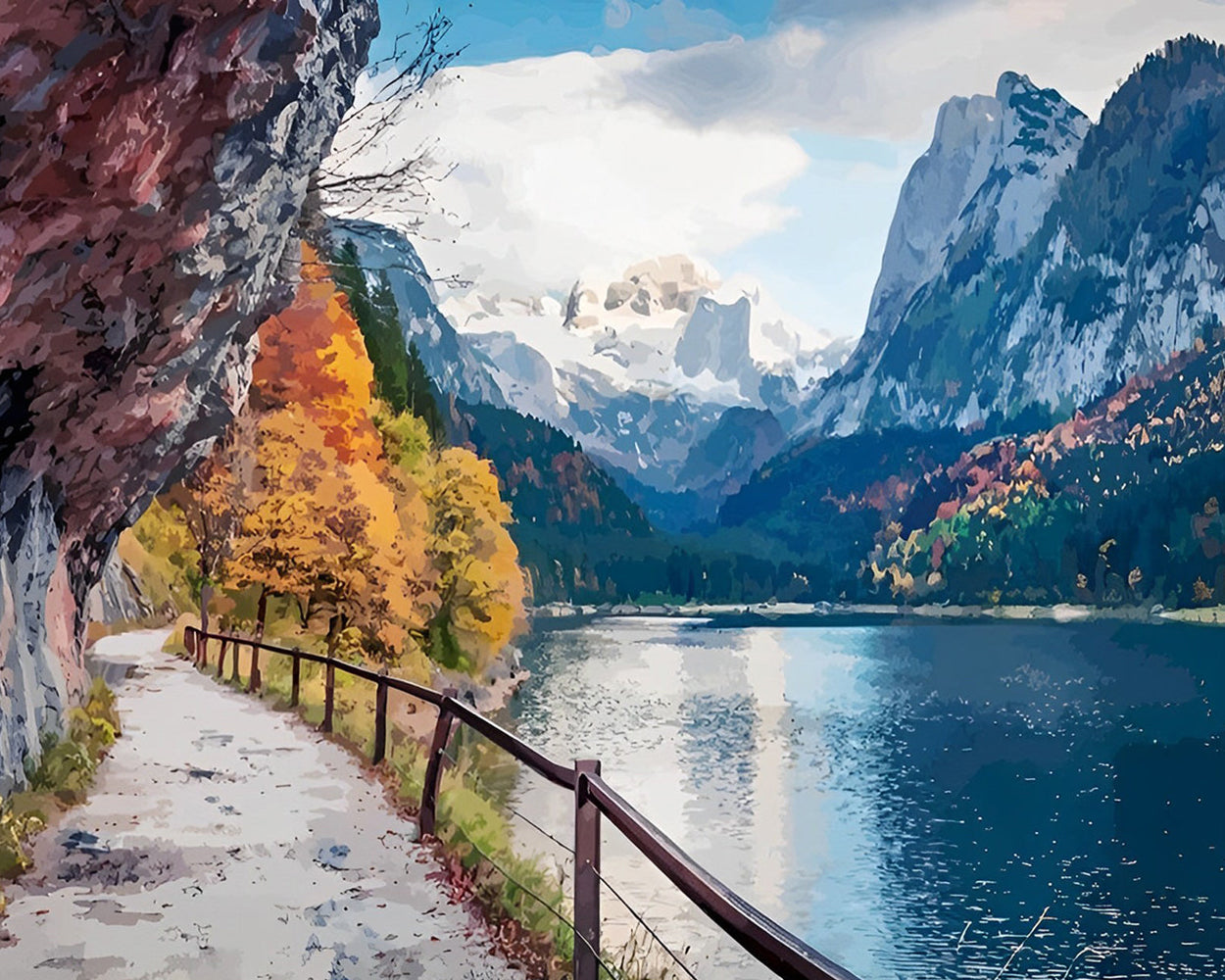 Telepherique de Montagne Broderie Diamant