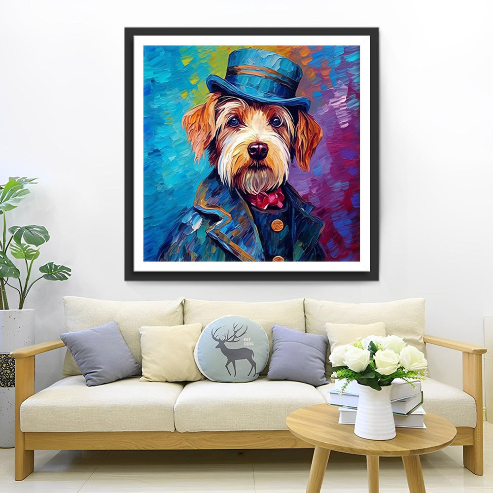 Terrier en Smoking Broderie Diamant