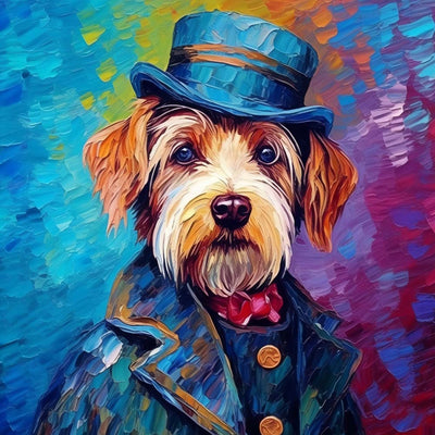 Terrier en Smoking Broderie Diamant
